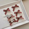 Wine Red Plaid Hair Clips Set For Women And Girls 0