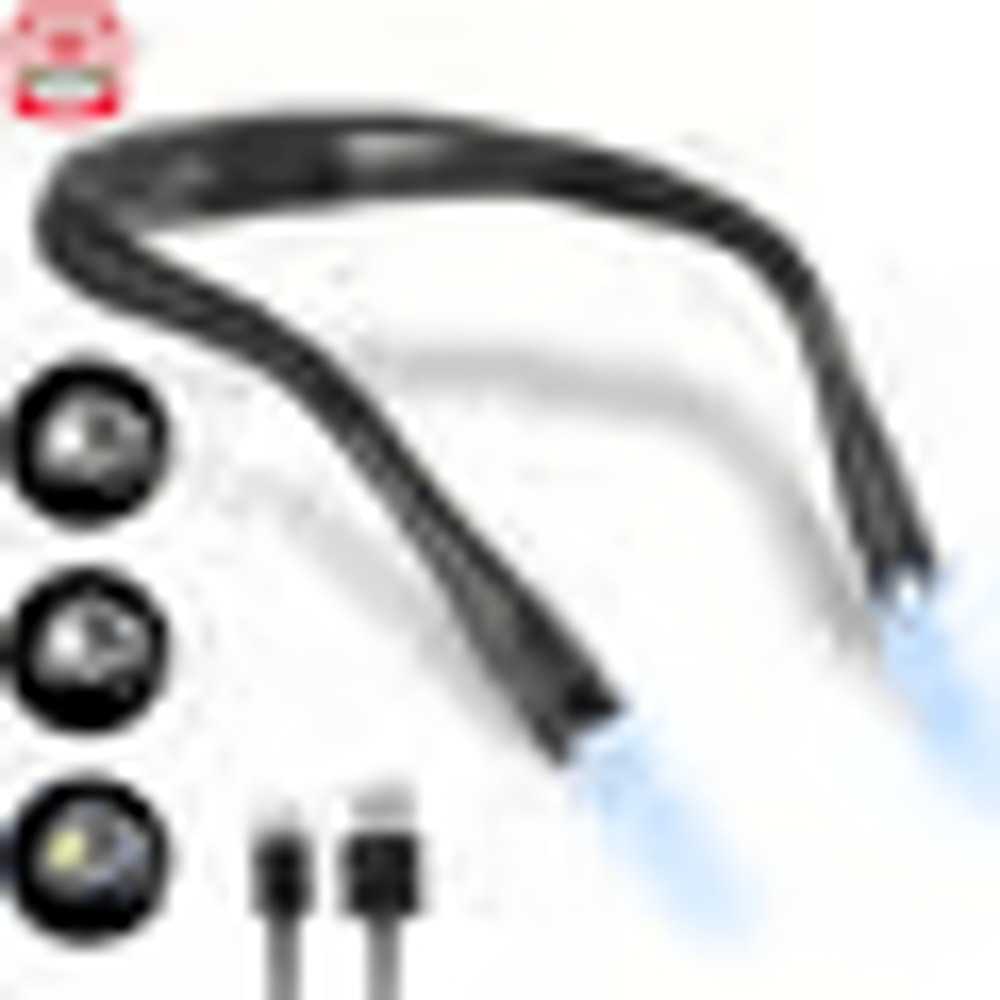 bedside reading with soft LED neck light