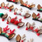 Christmas Deer Antler Hair Clips Set With Santa Hat And Reindeer Style 6