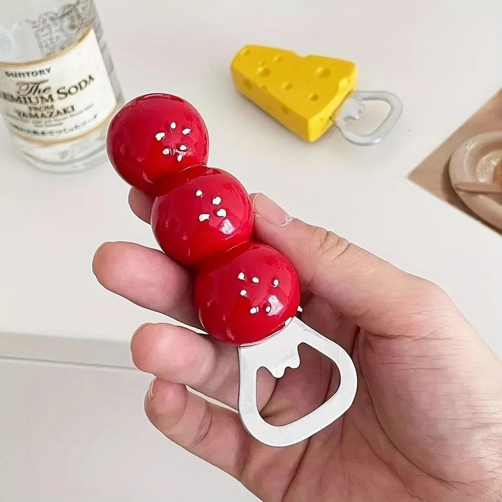 Magnetic Bottle Opener With Sugar Gourd And Cheese Design 6