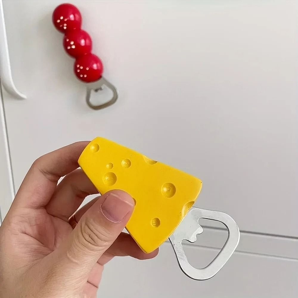 Magnetic Bottle Opener With Sugar Gourd And Cheese Design 7