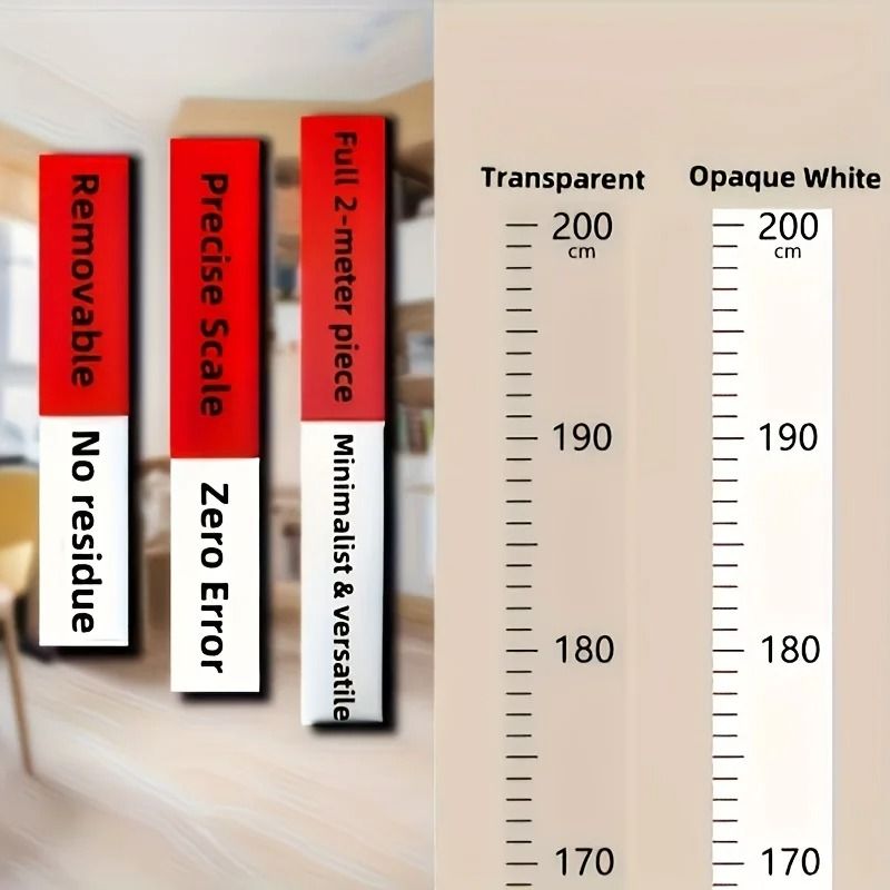 Modern Wall Height Measuring Tape With Writable Reusable Surface 4