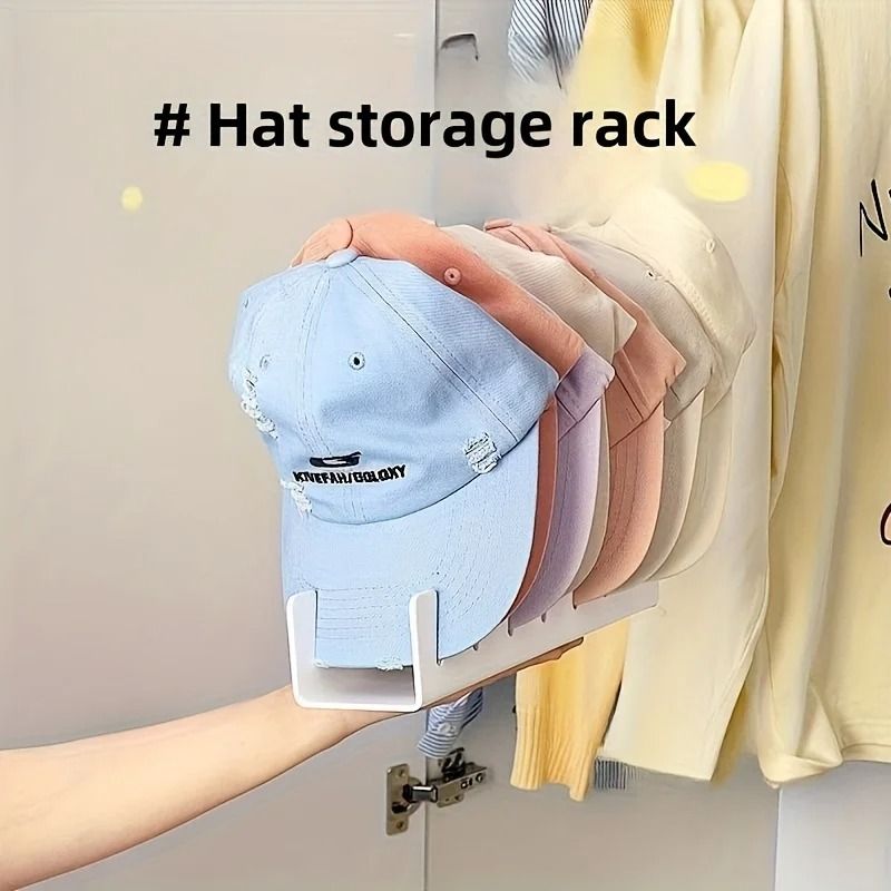 Baseball Cap Storage Rack With Wardrobe Hooks 0