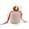 Deer Antler Design Drawstring Gift Bags With Festive Ribbon Bow 0