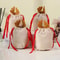 Deer Antler Design Drawstring Gift Bags With Festive Ribbon Bow 5