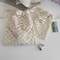 Women White Lace Floral Organizer Bag With Zipper 3