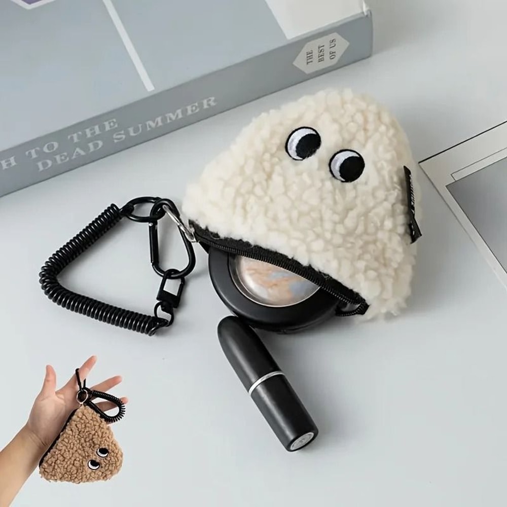 Honey Girl Cartoon Rice Ball Coin Purse With Keychain 3