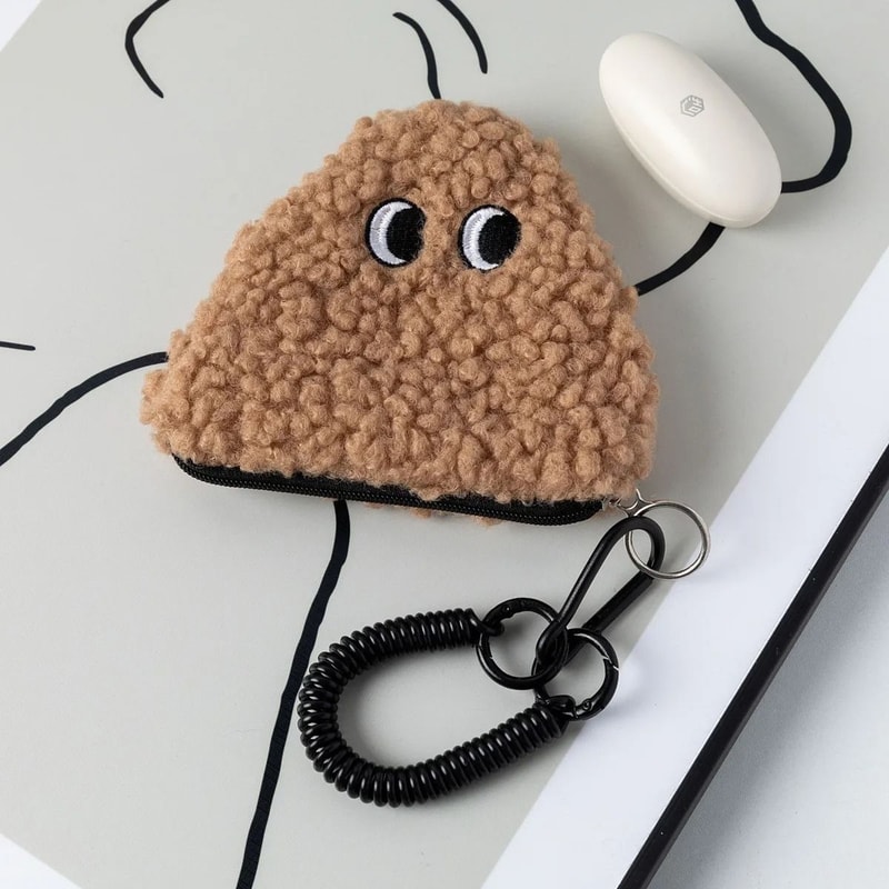 Honey Girl Cartoon Rice Ball Coin Purse With Keychain 6