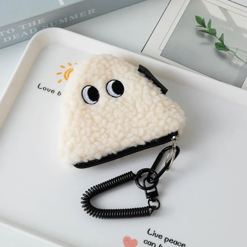 Honey Girl Cartoon Rice Ball Coin Purse With Keychain 9
