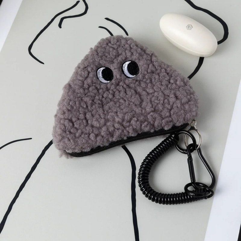 Honey Girl Cartoon Rice Ball Coin Purse With Keychain 8