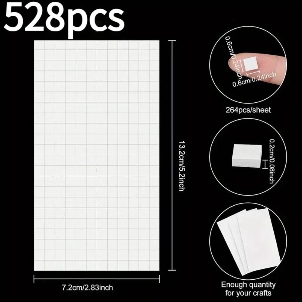 3D Foam Squares Double Sided Adhesive Tape For DIY Crafts 5