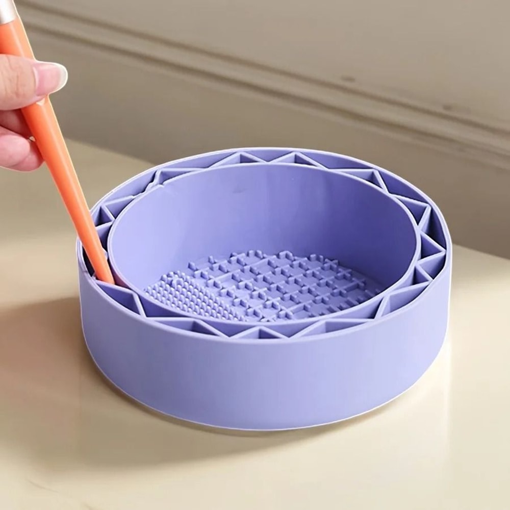 Multi Functional Makeup Brush And Beauty Sponge Cleaning Bowl 4