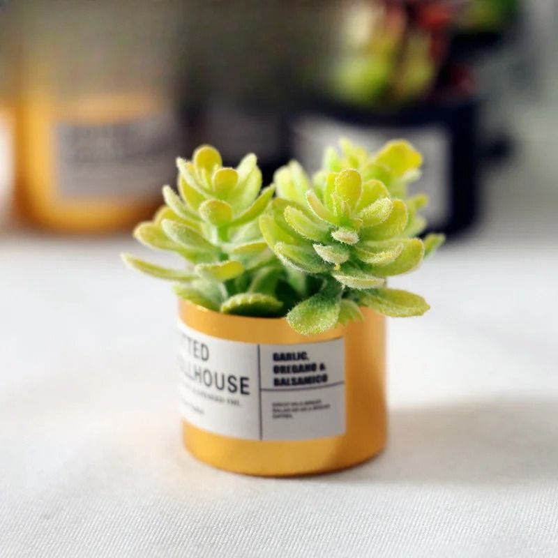 Miniature Metal Potted Plants For Dollhouse Decor 5