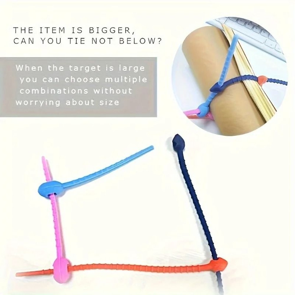 Reusable Silicone Cord Organizers For Cable Management 1