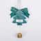 Christmas Tree Hanging Ornaments With Bows And Golden Caps 6