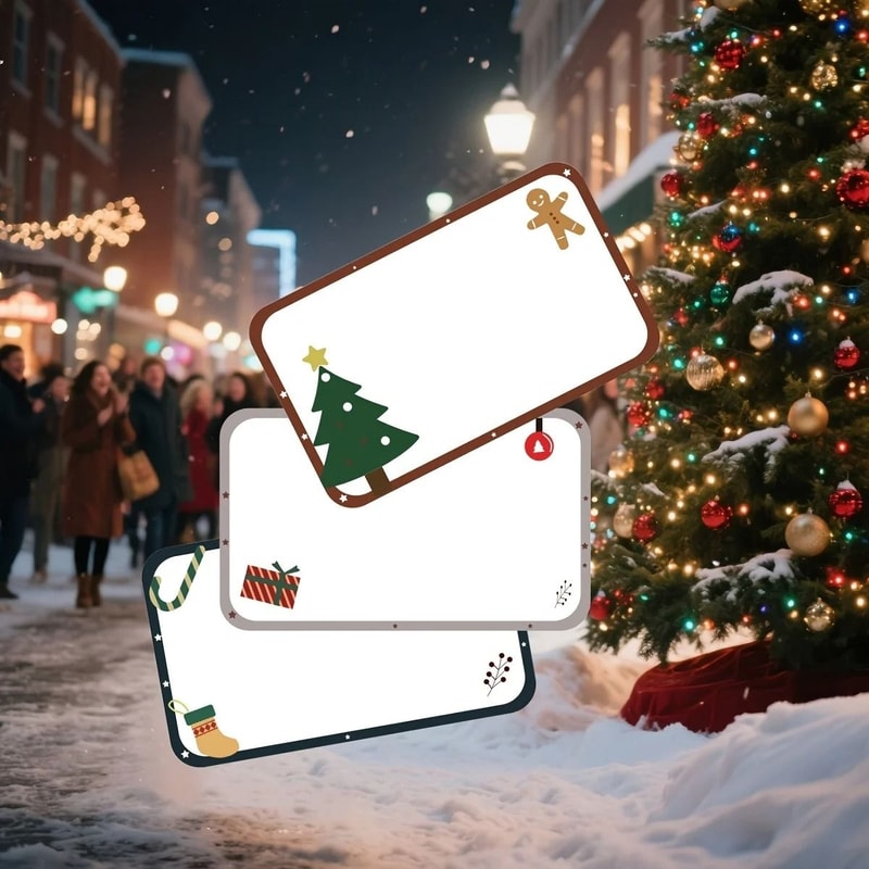 Festive Christmas Gift Tags With Holiday Designs 2