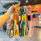 Colorful Braided Rope Lanyard Keychains Set 6