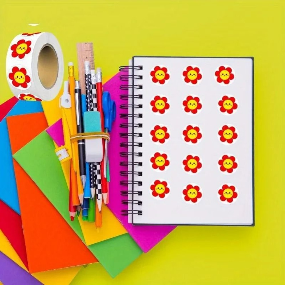 Vibrant Flower Self Adhesive Sticker Pack For Crafts 4