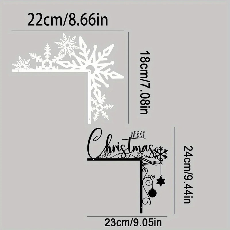 Metal Snowflake Door Corner Decoration For Indoor Entryway 1