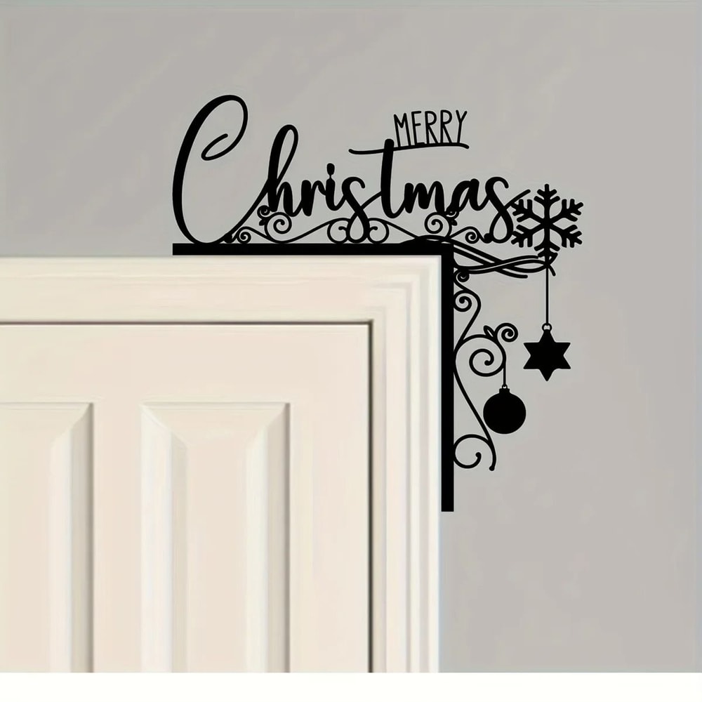 Metal Snowflake Door Corner Decoration For Indoor Entryway 4