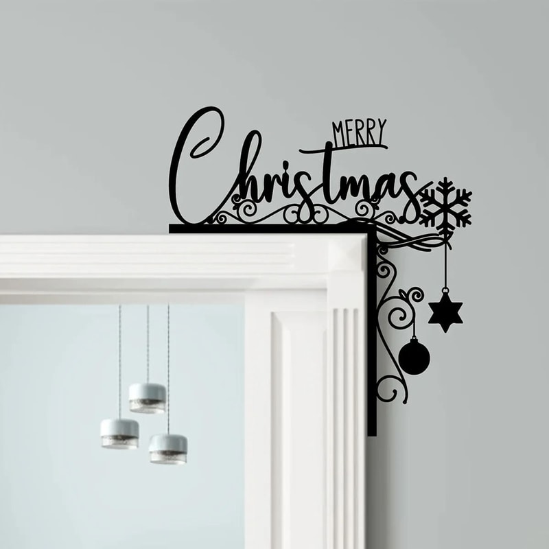 Metal Snowflake Door Corner Decoration For Indoor Entryway 5