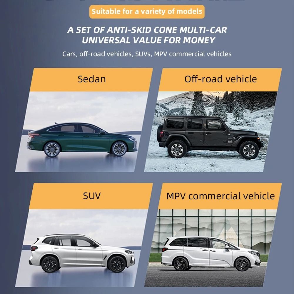 Adjustable Car Anti Skid Tire Chain For Snow And Ice 4