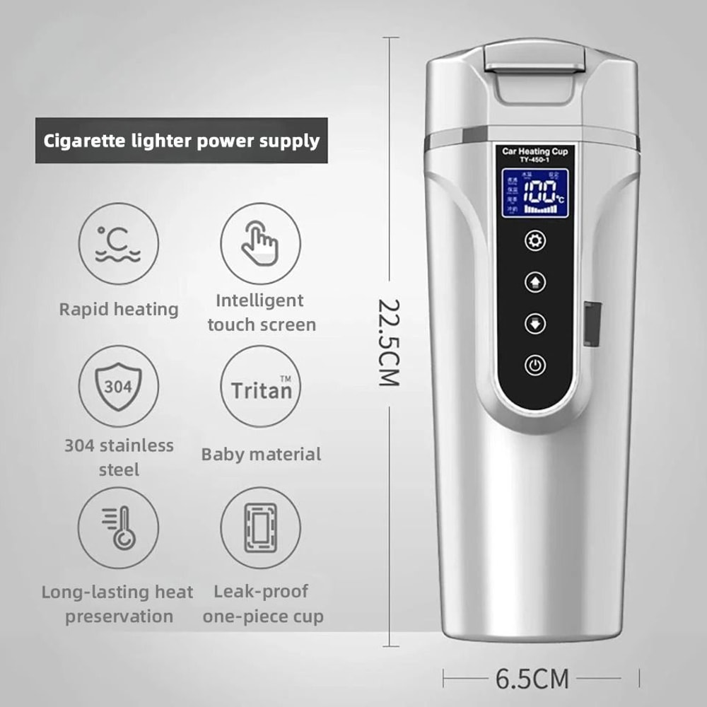 Portable Smart Electric Car Heating Mug With Adjustable Temperature 1