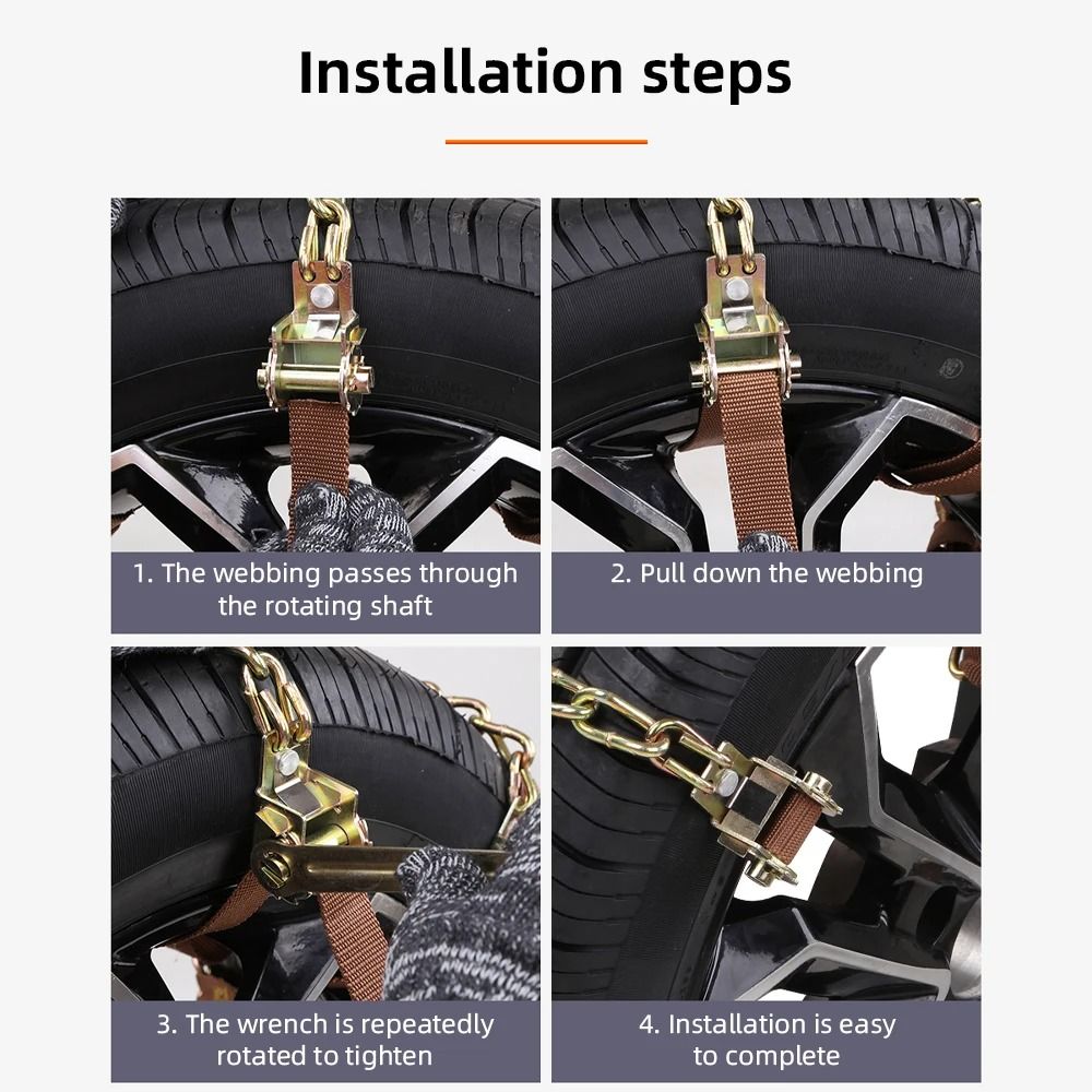 Car Tire Winter Snow Chains 4