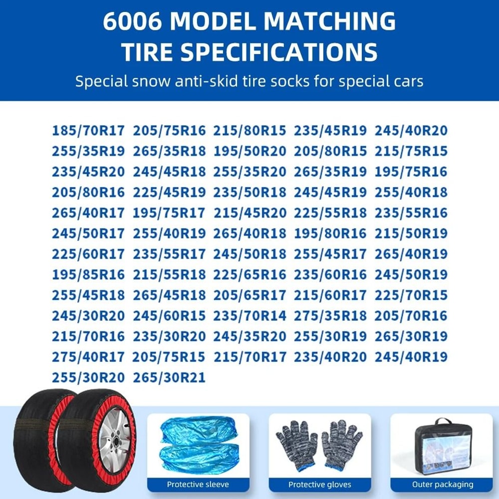 Car Snow Sock Textile Tire Chains 9