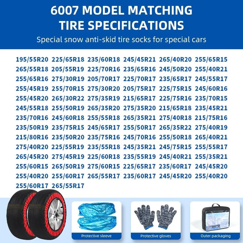 Car Snow Sock Textile Tire Chains 10