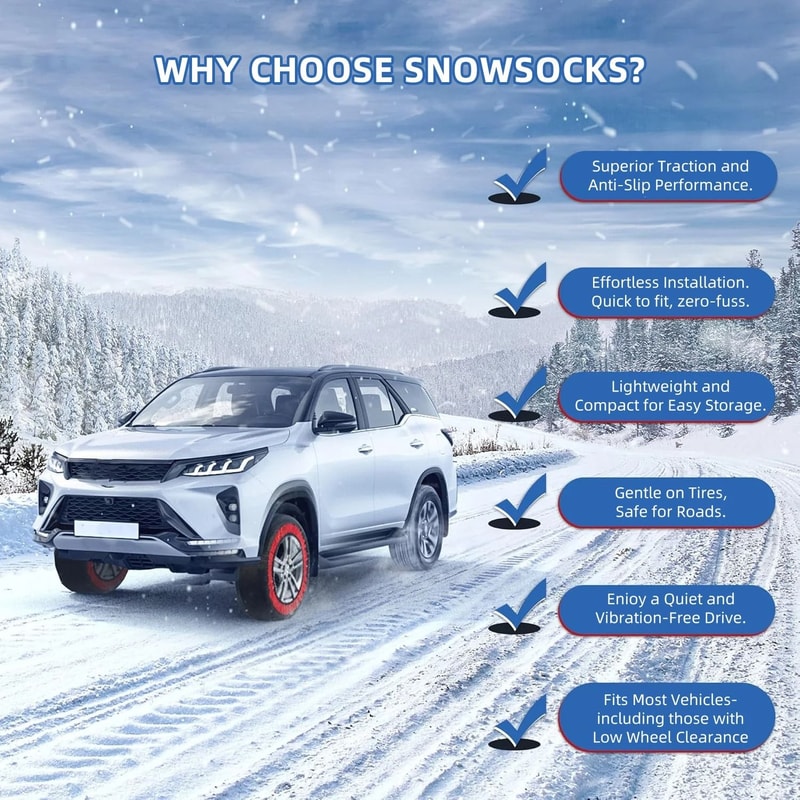 Car Snow Sock Textile Tire Chains 3