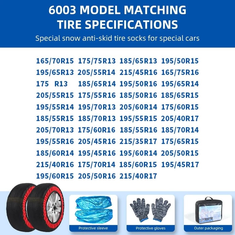 Car Snow Sock Textile Tire Chains 6