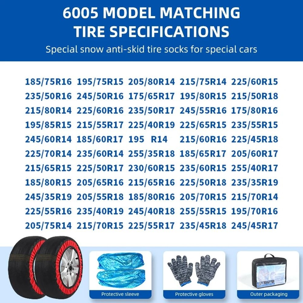 Car Snow Sock Textile Tire Chains 8