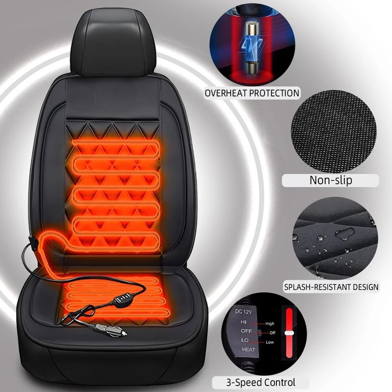 12V Winter Heating Car Seat Cover 5