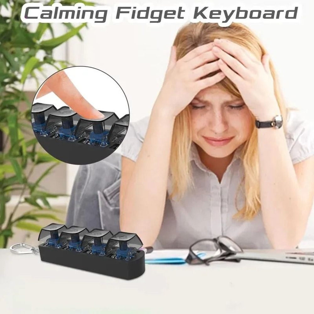 4Key Mechanical Keyboard Fidget Keychain 2