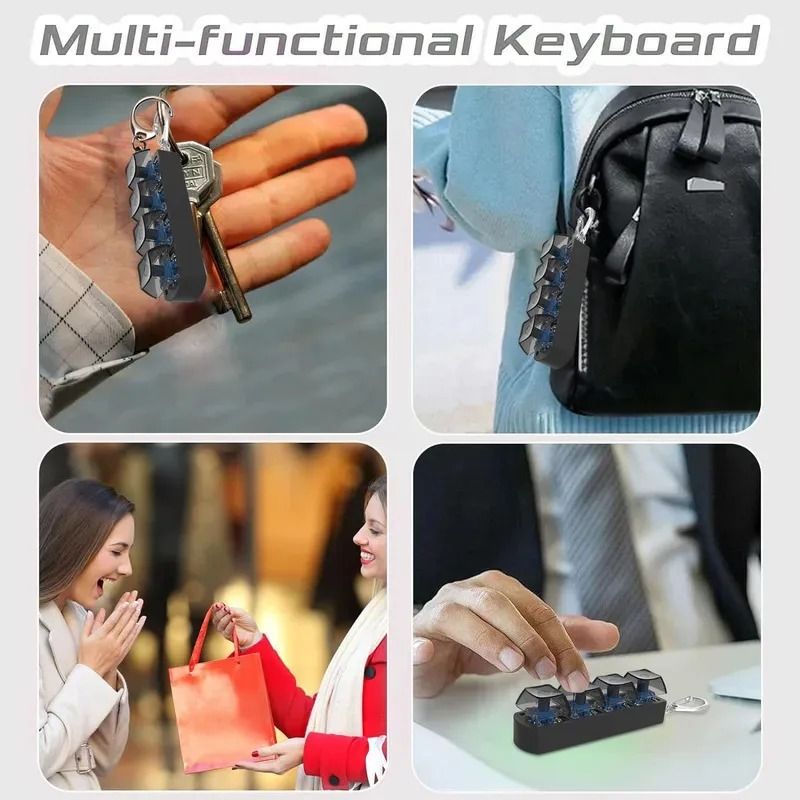 4Key Mechanical Keyboard Fidget Keychain 4