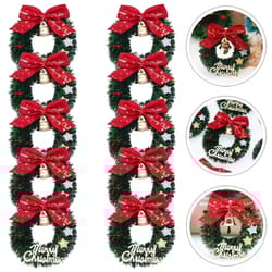 miniature festive evergreen wreaths (10 pack)