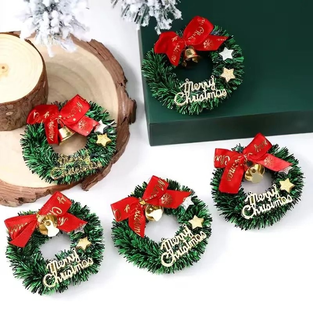 Miniature Festive Evergreen Wreaths 10 Pack 2