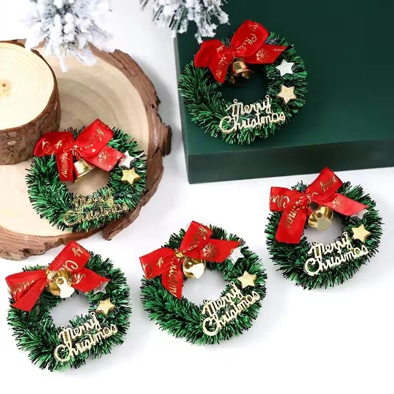 Miniature Festive Evergreen Wreaths 10 Pack 2