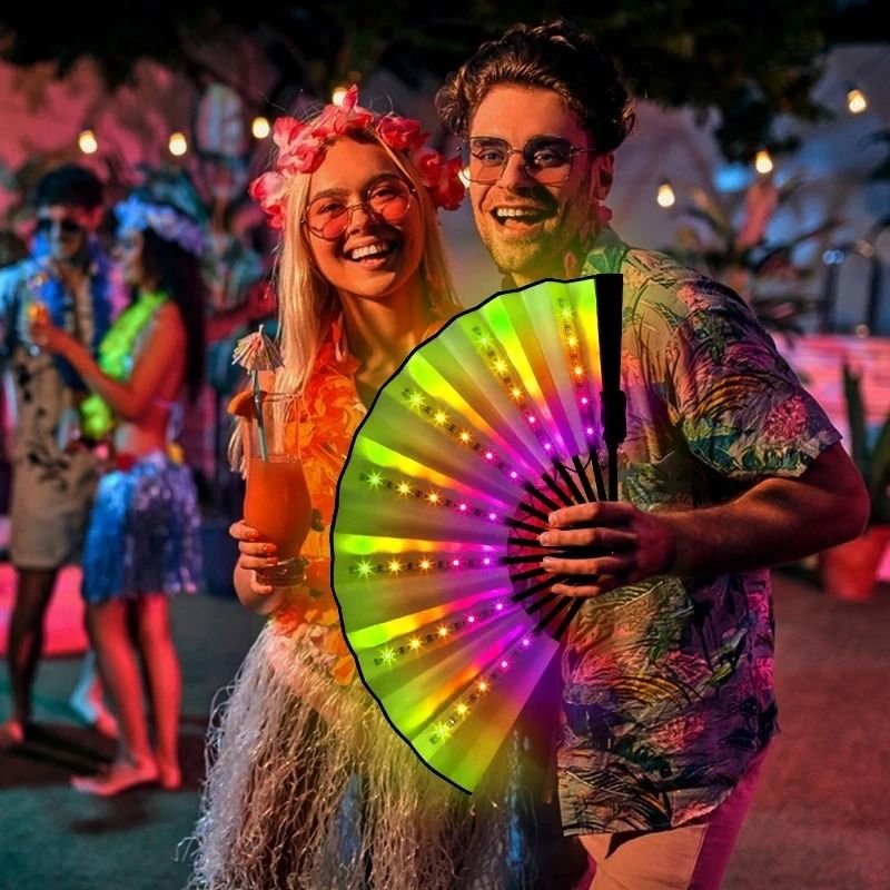 Glow LED Folding Hand Fan 2
