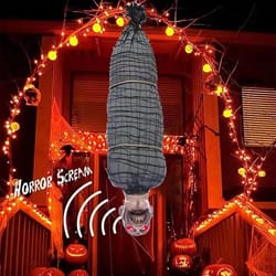 animated hanging halloween corpse
