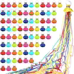 colorful hand throw confetti streamers