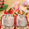 Velvet Reindeer Drawstring Gift Bags 3