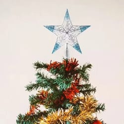 glittering christmas tree star topper