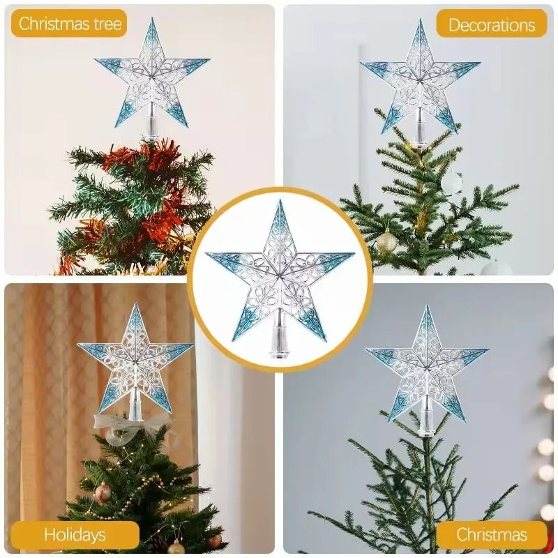 Glittering Christmas Tree Star Topper 3
