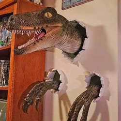 3d wall mounted dinosaur sculpture