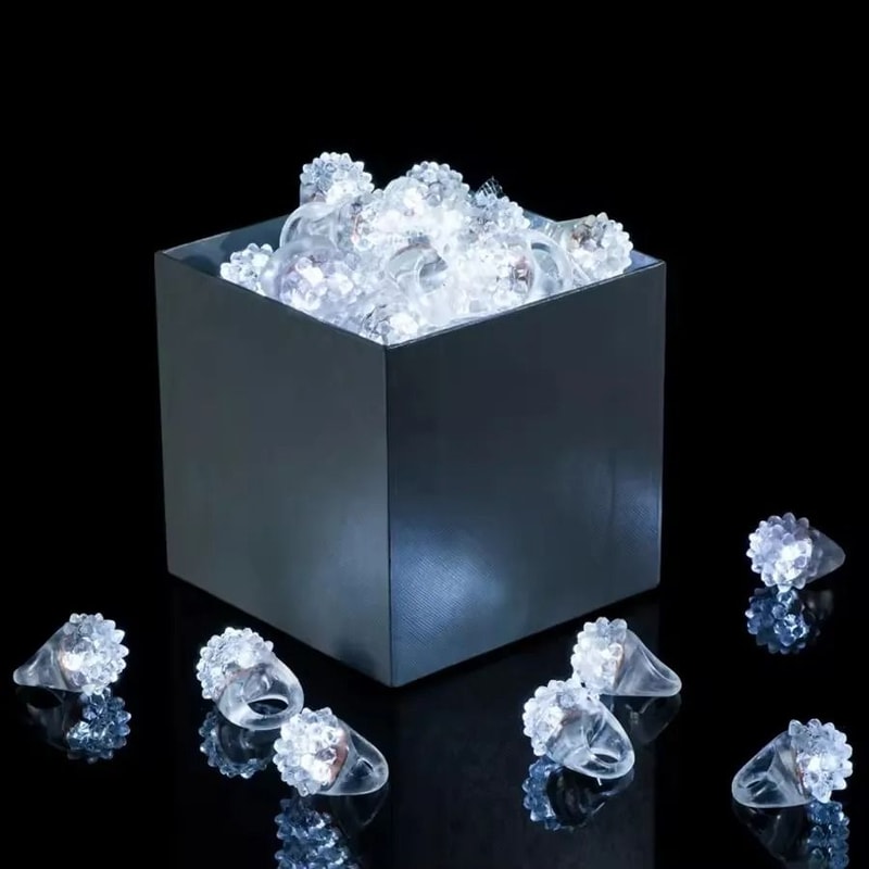 LED Flashing Bumpy Jelly Rings 4