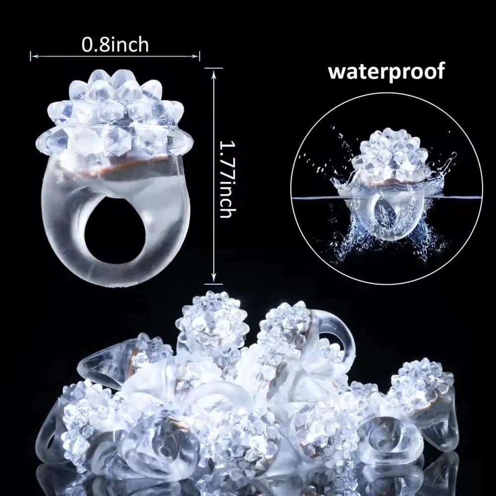 LED Flashing Bumpy Jelly Rings 5