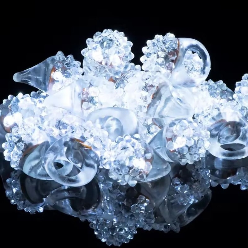 LED Flashing Bumpy Jelly Rings 6