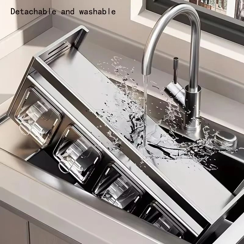 Wall Mounted Stainless Steel Spice Rack 4